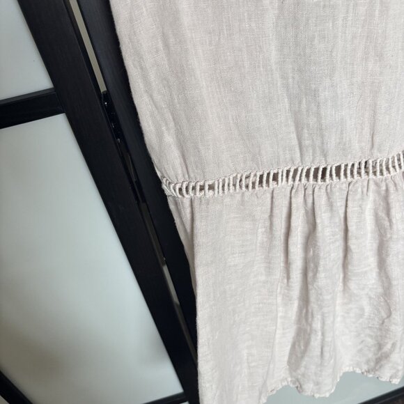 Valentina Naldi Linen dress Midi size Large Lagenlook boho coastal Minimal - Picture 8 of 15